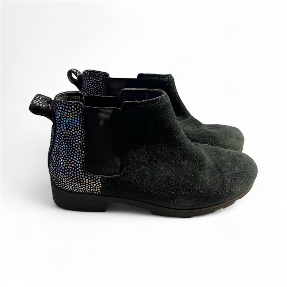 Sorel Emelie Chelsea Boots Black & Metallic Size 5